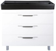 TMP TRIO 100 álló fürdőszobabútor - CeraStyle SHARP FEKETE mosdóval - 100 x 48 cm