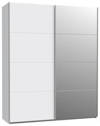 KARO gardróbszekrény tükörrel 170x210 cm fehér