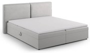 Világosszürke ágyneműtartós boxspring ágy 180x200 cm Arendal – Cosmopolitan Design