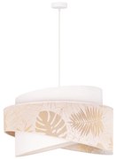 Duolla - Csillár zsinóron BROOKLYN 1xE27/40W/230V átm. 50 cm fehér/réz