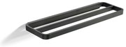 Rim fekete dupla törölközőtartó fogas, szélesség 44 cm - Zone