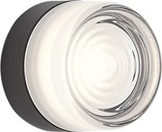 Design fali lámpa fekete opál üveggel IP44 - Michele