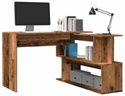 sarokasztal Régi fa 200,5x50x76 cm Gépelt fa