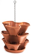 2-részes felakasztható virágpiramis – terrakotta, 23 cm