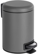 Wenko Leman pedálos szemetes 3 l, szürke, 3 l