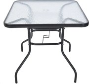 Kerti asztal ZWMT 80 x 80 cm fém üveglappal