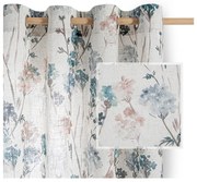 Világoskék-krémszínű függöny 135x250 cm Flosi – Restilo