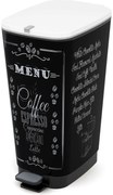 KIS Hulladékgyűjtő Chic Bin L - Coffee Menu, 50L