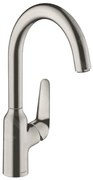 Hansgrohe Focus M42, mosogató csaptelep M421-H220, rozsdamentes megjelenés, HAN-71802800