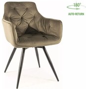 Mango forgatható bársony étkezőszék olíva