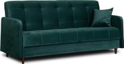 Dönthető kanapé zöld színben, bársony kárpittal, TIVOLI
