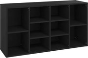 vidaXL fekete szerelt fa cipőtároló pad 103 x 30 x 55 cm