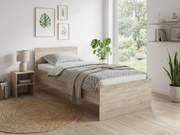 Ágy ELISA 90 x 200 cm, sonoma tölgy Ágyrács: Lamellás ágyrács, Matrac: Coco Maxi 20 cm matrac