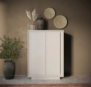 SKY 2.0 magas komód, 2 ajtóval, kasmír vázzal és laminált előlapokkal