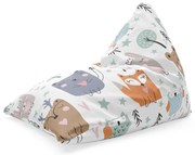 Triangl babzsák rajzolt erdei állatok, színes