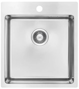 Deante ZPO_010A - Mosogató OLFATO 50,5x45 cm csiszolt acél