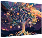 Üveg kép – Lila fa tele energiával (70x50 cm)