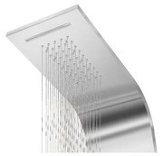 Verona Silver termosztátos zuhanypanel, rozsdamentes acél, LED