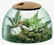 Skleněná dekorace Canopy, výška 16.5 cm, čirá/korek - LSA International