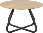 Natúr színű kerek étkezőasztal tölgyfa dekoros asztallappal ø 120 cm Cesura – Unique Furniture