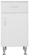 Bianca Plus 45 alacsony szekrény 1 ajtóval, 1 fiókkal, magasfényű fehér színben, jobbos