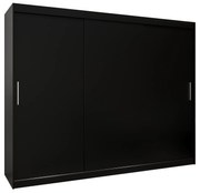 Ruhásszekrény 250 cm Toki (matt fekete + matt fekete). 1064864