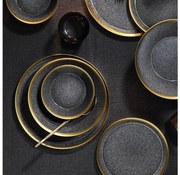 16 darabos étkészlet antracit/arany/porcelán