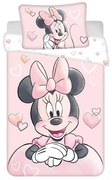 Disney Minnie Powder Pink gyerek, ovis ágyneműhuzat 100×135 cm, 40×60 cm