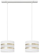 Csillár zsinóron HELEN 2xE27/15W/230V fehér/arany