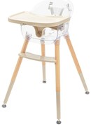 Baby Mix Ingrid wooden etetőszék, bézs