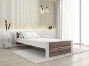 IKAROS DOUBLE ágy 90 x 200 cm, fehér/trüffel tölgy Ágyrács: Ágyrács nélkül, Matrac: Matrac nélkül