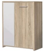 Kiegészítő szabadon álló szekrény - Nappali sor, sonoma tölgyfa+fehér, SMALL ASOLE II Bútorszetthez