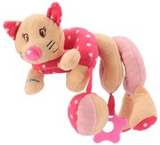 Spirálos játék kiságyra Baby Mix cica rózsaszín