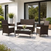 7-részes AVENBERG GRANDE kerti bútor szett - barna