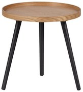 Mesa tárolóasztal kőrisfa dekorral, ø 45 cm - WOOOD