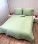 Muszlin ágyneműhuzat világoszöld 40x200cm+90x70cm TiaHome
