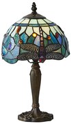 Endon 64088 - Tiffany DRAGONFLY asztali lámpa 1xE14/40W/230V, átm. 20 cm