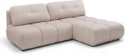 Lerio ágyazható jobbos sarokkanapé - világos bézs vízlepergető kötött szövet Blur 02