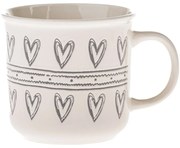 Kerámia bögre Szívek II, 450 ml
