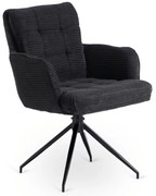Akita forgó étkezőszék, fekete
