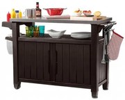 Keter Multifunkcionális kerti grillasztal UNITY XL270l grafit, 134 x 52 x 90 cm