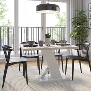 TORRE Étkezőasztal Fehér/Márvány Színben 138 cm