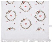 Konyhai kéztörlő pamut fehér pillangós