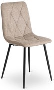 DORA étkezőszék bézs szövet/fekete