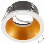 Lámpa Mennyezeti lámpatest ELVA, IP54, Ø85x45mm,kör, fehér/réz