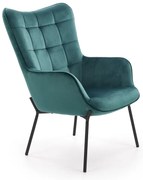 Castel fotel, zöld / fekete