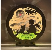 Li-Go 23634/DUB2 - Dimmelhető LED asztali dekoráció LED/12W/230V 20x22 cm tölgy