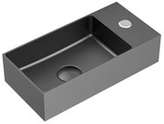 Wallhung washbasin SAT Aurum 36x18 cm gun metal SATAUR3618BGM