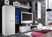 Nappali szekrénysor, fehér, SALESA II.