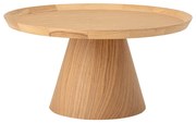 Natúr színű kerek dohányzóasztal tölgyfa dekorral ø 74 cm Luana – Bloomingville